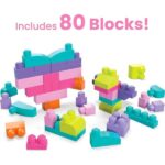 Mega Bloks First Builders Big Building Bag 80 Pieces Pink