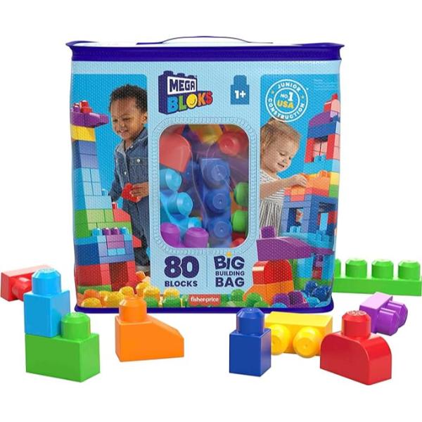 Mega Bloks First Builders Big Building Bag 80 Pieces Multicolour