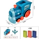 Fun and Educational Toy Blocks. Automatic Domino Electric Train with Sound for Construction and Stacking