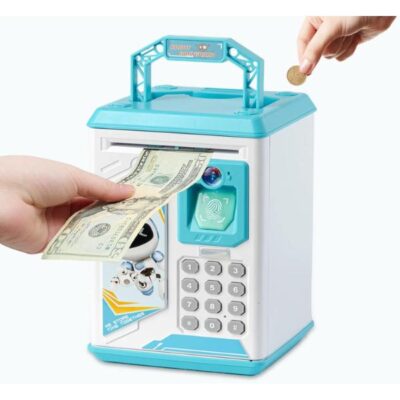 Kids Electronic Mini ATM Piggy Bank with Finger Print and Password Protection