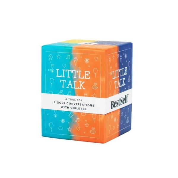 Kids Conversation Starter Little Talk Deck by BestSelf — Powerful Family Game to Strengthen Relationships with Children by Cultivating Open and Meaningful Interactions -150 Engaging Prompts