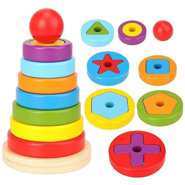 Geometric Shape Recognition Sorting and Stacking Toys