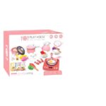 Kitchen Pretend Play Set Toys For Cooking with Pots and Pans, Dishes, Kitchen Utensils.